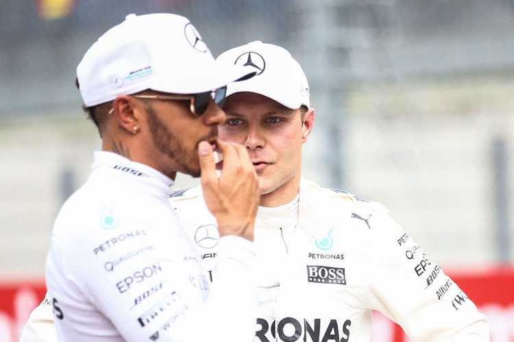 Das Mercedes-Duo Lewis Hamilton und Valtteri Bottas war flott unterwegs