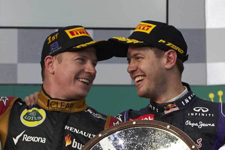 Sebastian Vettel und Kimi Räikkönen verstehen sich