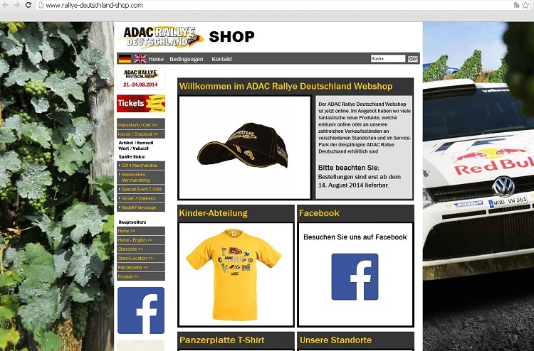ADAC Rallye Deutschland Webshop