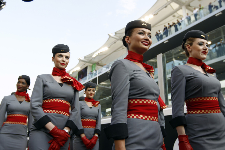 Ungewöhnliche Startgirls - Stewardessen von Ethiad Airways