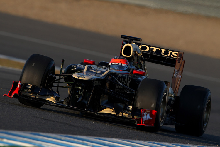 Grosjean und seine schwarze Lotus-Rakete
