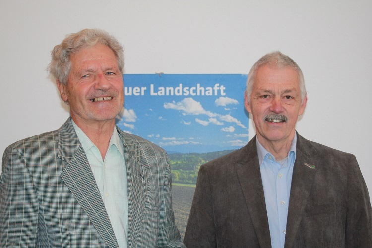 Peter Wildberger, Präsident VCS Thurgau (l), Toni Kappeler, Präsident Pro Natura Thurgau und Kantonsrat Grüne Partei