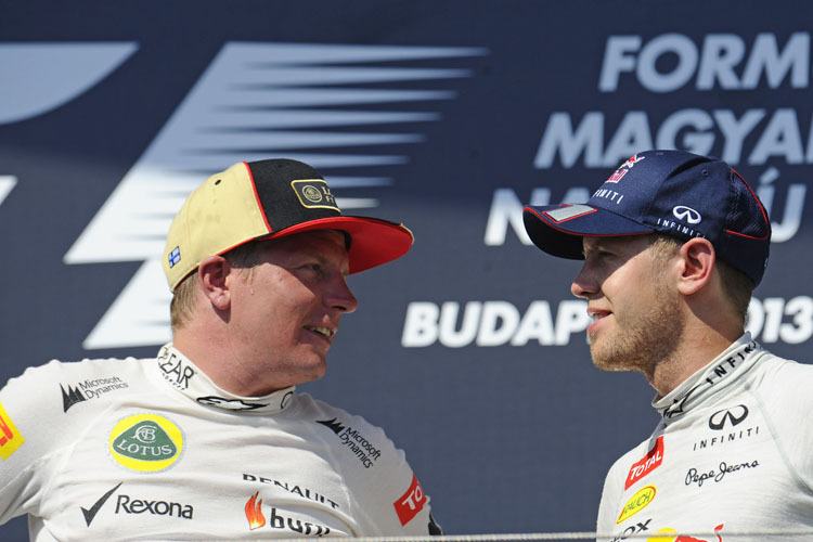 Nur Lotus-Star Kimi Räikkönen und Weltmeister Sebastian Vettel zwitschern nichts