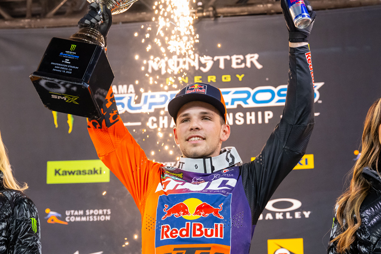 Julien Beaumer feiert seinen ersten Sieg im US Supercross