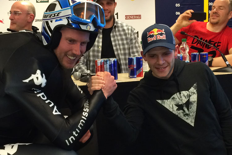 MotoGP-Fan Werner Heel mit Stefan Bradl