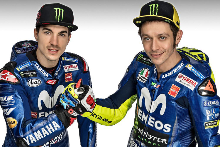 Maverick Viñales und Valentino Rossi greifen 2018 für Yamaha an