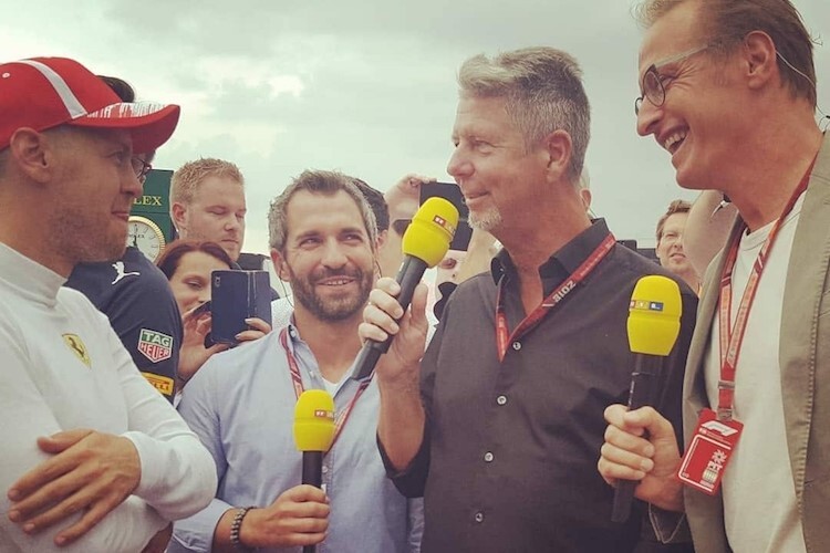Sebastian Vettel im RTL-Interview mit Timo Glock