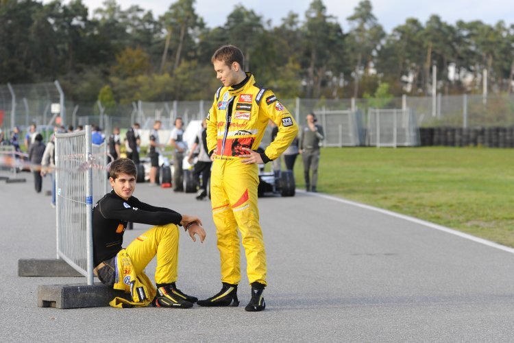 Schon 2014 Teamkollegen: Tom Blomqvist (stehend) und Antonio Giovinazzi (sitzend)