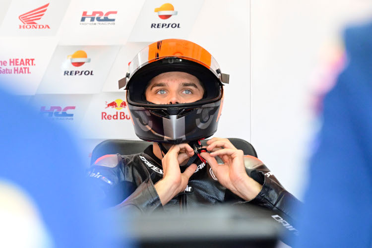 Beim Valencia-Test nahm Luca Marini erstmals in der Repsol-Honda-Box Platz