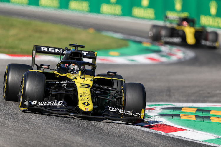 Daniel Ricciardo hat Esteban Ocon 2020 mehrheitlich im Rückspiegel