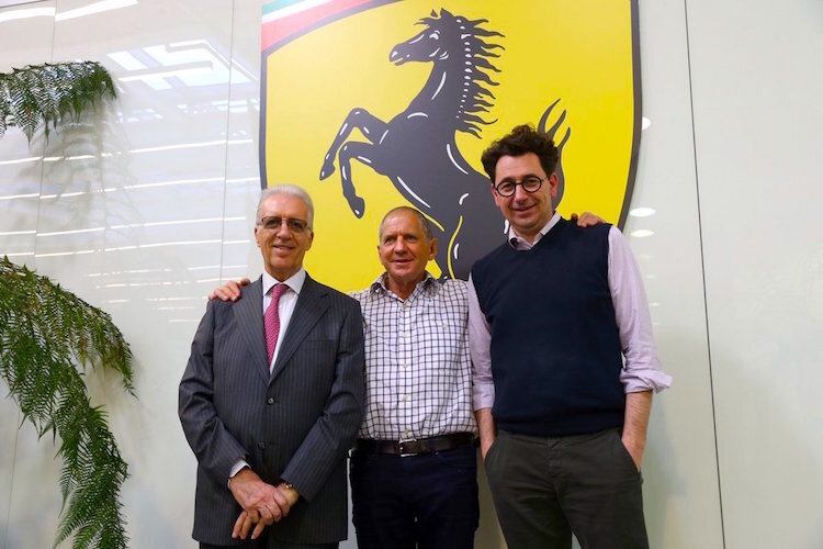 Piero Ferrari, Jody Scheckter und Mattia Binotto