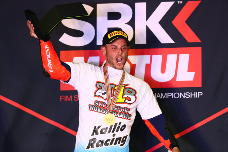 Sandro Cortese gewann 2018 mit dem Team Kallio Yamaha die Supersport-WM