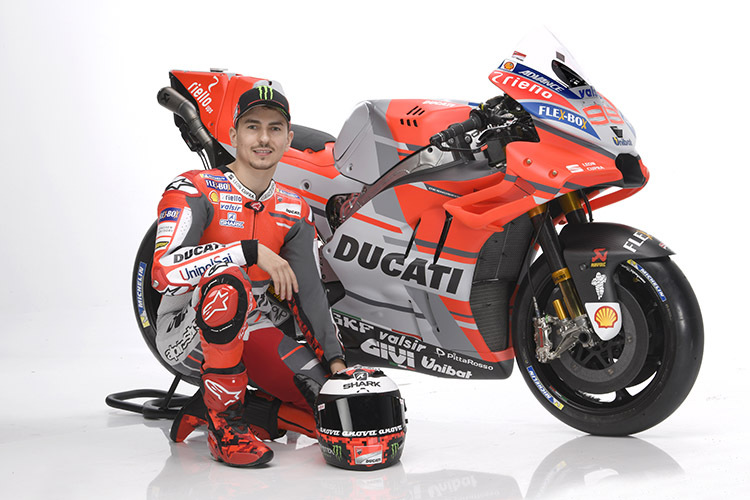 Lorenzo mit der MotoGP-Ducati für 2018