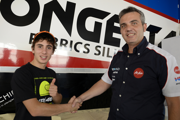 Niccoló Antonelli mit Ongetta-Teambesitzer Mirko Cecchini