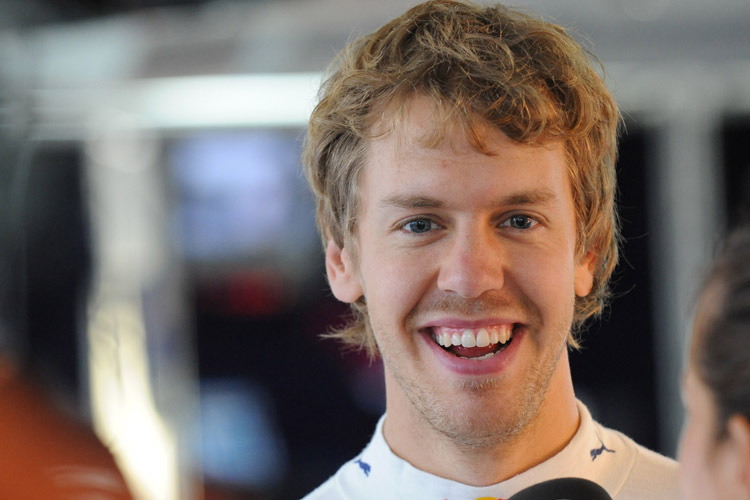 Hat gut lachen: Pole für Sebastian Vettel in Suzuka 