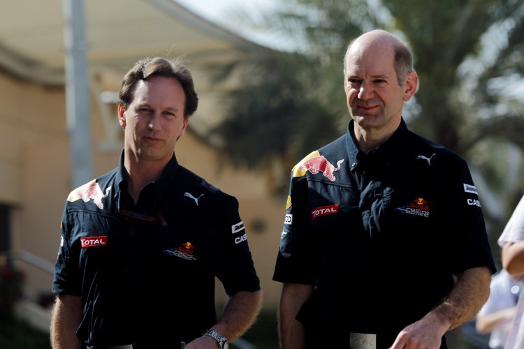 Adrian Newey (re.) und Red Bull-Teamchef Horner