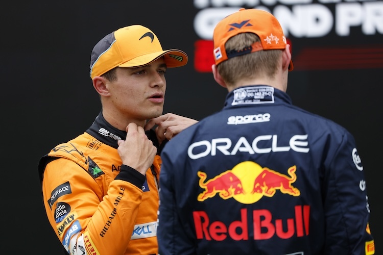 Lando Norris und Max Verstappen