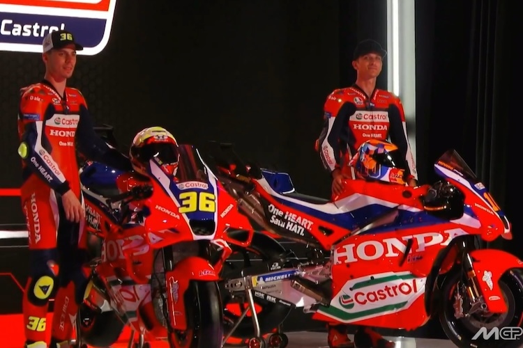 Die beiden Honda-Werkspiloten Joan Mir und Luca Marini in Jakarta