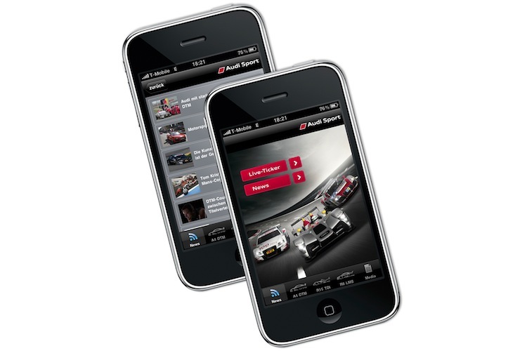 Audi bringt Motorsportnews auf das Iphone