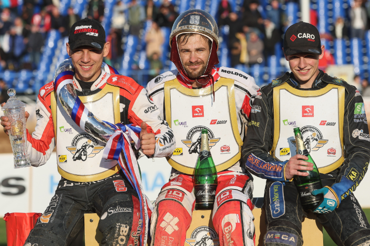 Die Top-3 von Pardubitz (v.l.): Robert Chmiel, Rasmus Jensen und Mathias Pollestad