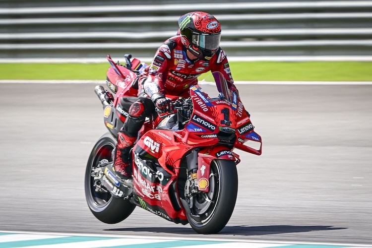 Erster und Erster: Pecco Bagnaia mit Bestzeiten am Freitag in Sepang