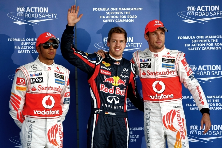 Hamilton, Vettel und Webber