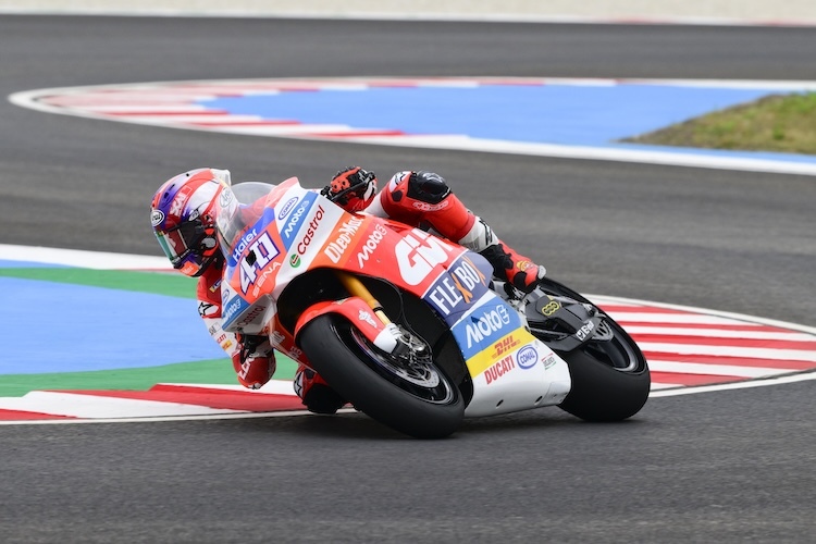 Führender der MotoE: Mattia Casadei auf der Ducati V21L