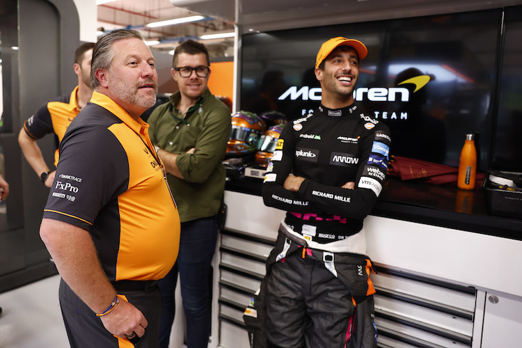 McLaren-CEO Zak Brown mit Daniel Ricciardo