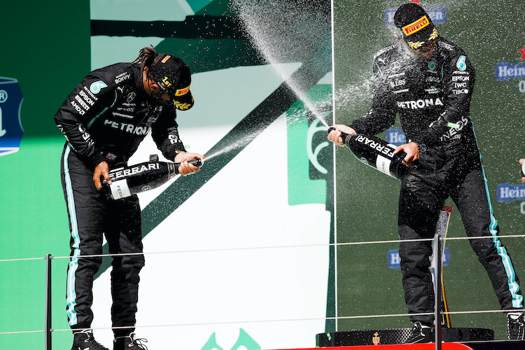 Lewis Hamilton konnte in Portugal seinen 97. GP-Sieg einfahren, Valtteri Bottas musste sich mit Platz 3 begnügen