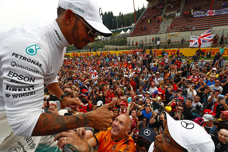 Weltmeister Lewis Hamilton 2017 in Spa-Francorchamps