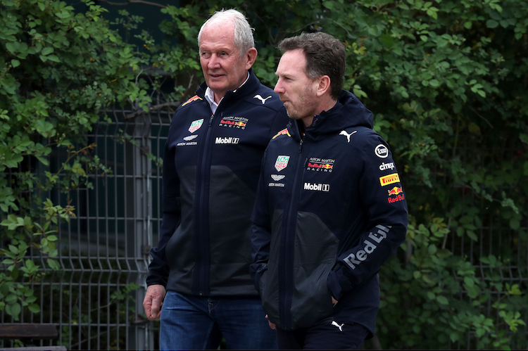 Red Bull-Motorsportberater Helmut Marko mit Teamchef Christian Horner