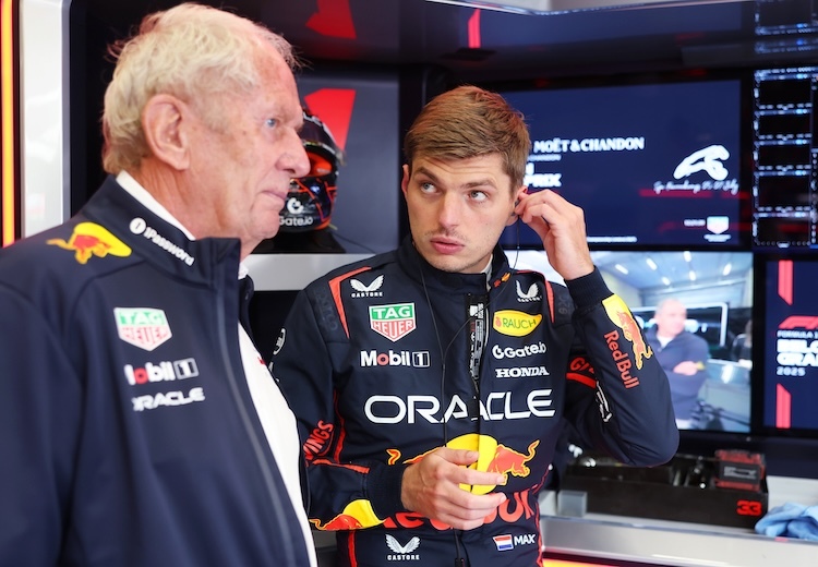 Dr. Helmut Marko mit Schützling Max Verstappen