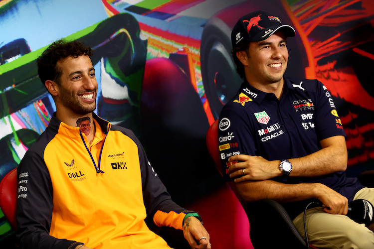Daniel Ricciardo und Sergio Pérez