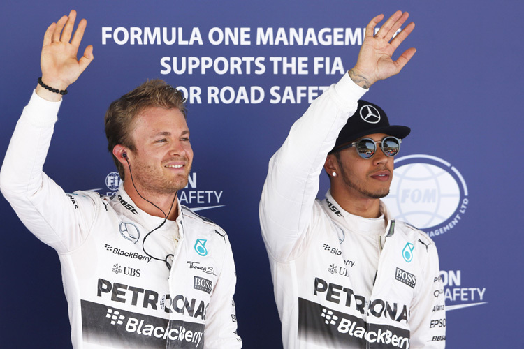 Nico Rosberg und Lewis Hamilton: Wer jubelt nach dem Rennen?