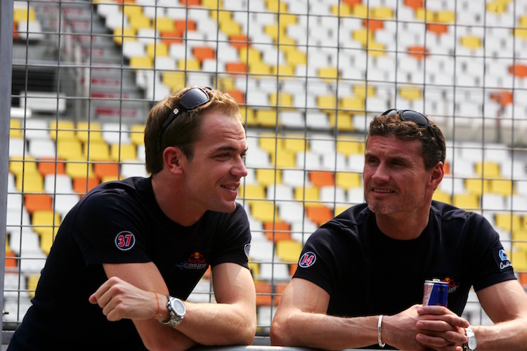 Robert Doornbos und David Coulthard zu gemeinsamen Zeiten als Red Bull Racing-Piloten