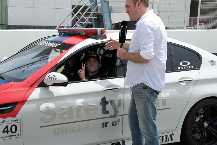 Sandro Cortese: Spass im Safety-Car