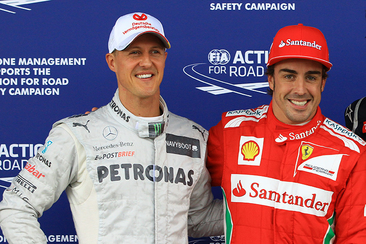 Michael Schumacher und Fernando Alonso 2012