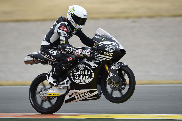 In Valencia ließ er die Moto3-Konkurrenz schon am ersten Tag hinter sich
