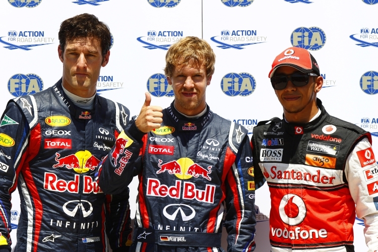Die schnellsten Drei, Vettel, Webber und Hamilton