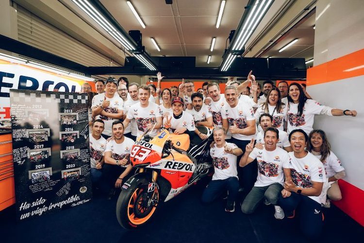 Valencia 2023: Nach elf Jahren und sechs WM-Titeln verabschiedete sich Marc Márquez von seinem geliebten Repsol Honda Team
