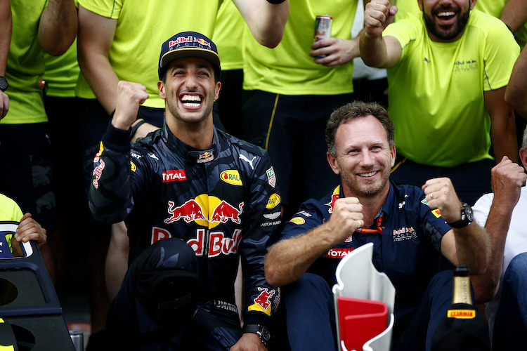 Daniel Ricciardo und Christian Horner