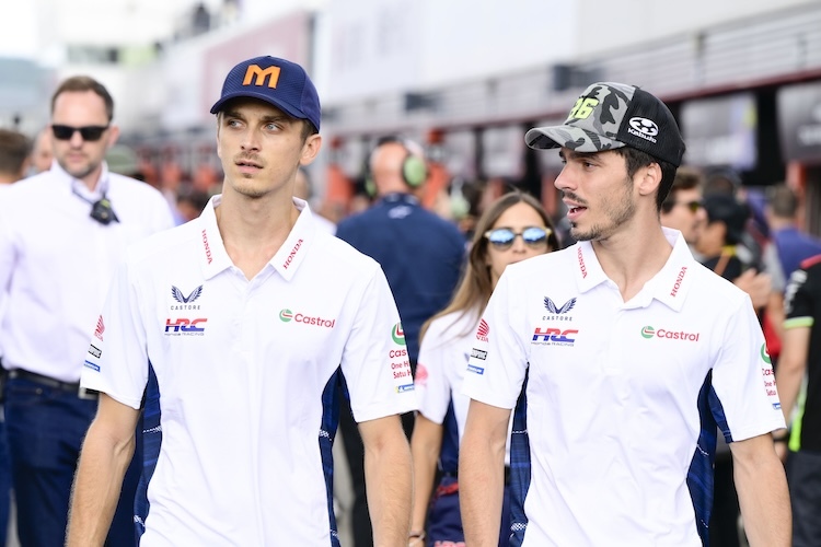Auf dem Vormarsch: Die Honda-Werkspiloten Luca Marini und Joan Mir (re.)