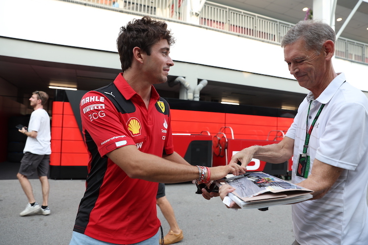 Charles Leclerc in Singapur