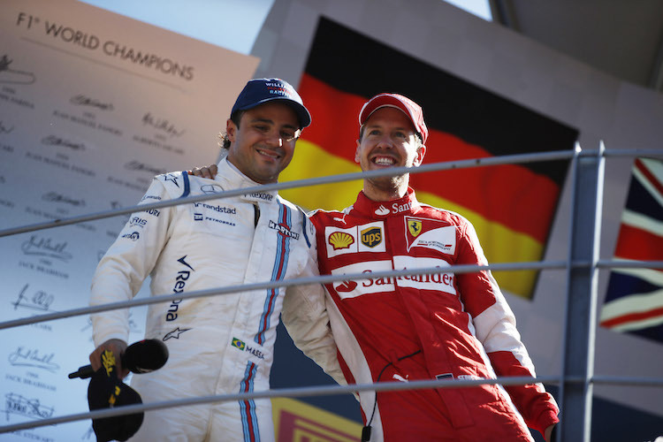 Felipe Massa und Sebastian Vettel 2015