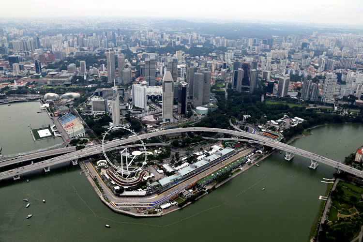 Der Stadtkurs in Singapur ist eine besondere Herausforderung für die GP-Stars