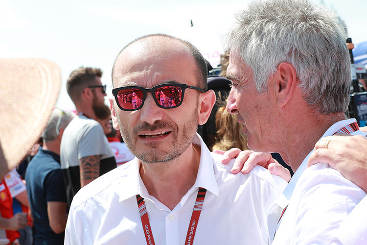 Claudio Domenicali, rechts Mick Doohan 