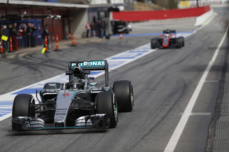 Ein Sinnbild der Formel 1 anno 2015: Mercedes ist weit voraus
