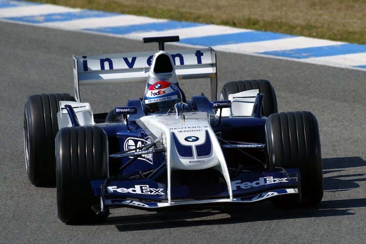 Bei Testfahrten 2004 mit dem Williams FW26