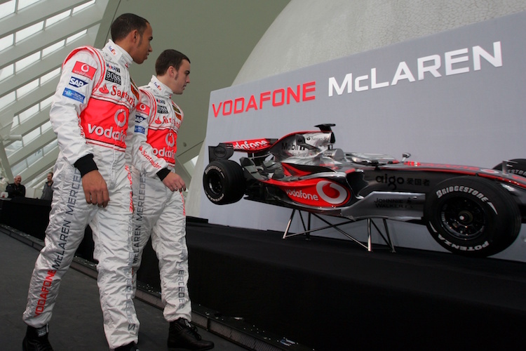 Lewis Hamilton und Fernando Alonso 2007 in Valencia
