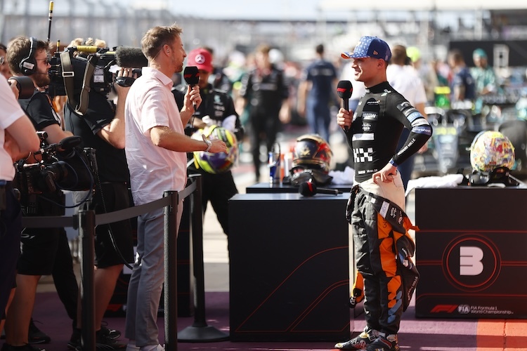 Jenson Button und Lando Norris 2023 in Austin